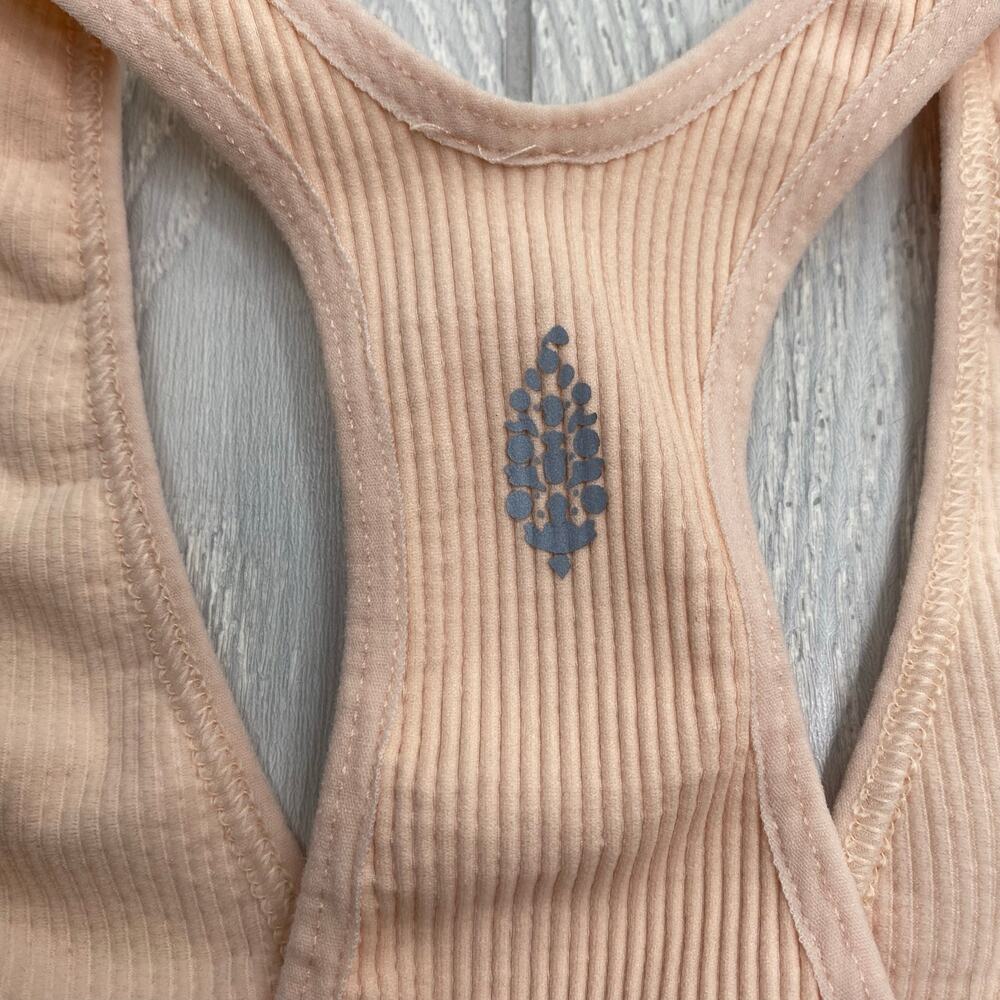 Free People Movement Nude Tan Free Throw Ribbed Crop Tank Top Size Small - Picture 7 of 10